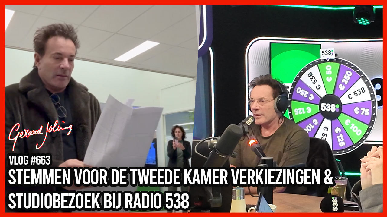 STEMMEN VOOR DE TWEEDE KAMER VERKIEZINGEN & STUDIOBEZOEK BIJ RADIO 538 - GERARD JOLING - VLOG #663